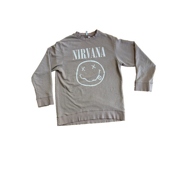 H & M Nirvana Long Sleeve Tee Shirt X-Small - Picture 1 of 7